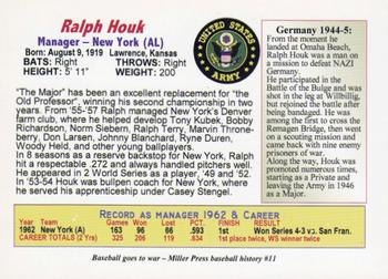 1985-05 Miller Press Baseball Goes to War Series (unlicensed) #11 Ralph Houk Back
