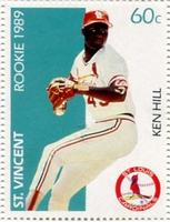 1989 St. Vincent Rookie Postage Stamps #NNO Ken Hill Front