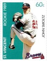 1989 St. Vincent Rookie Postage Stamps #NNO John Smoltz Front