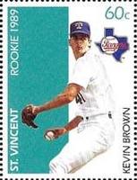 1989 St. Vincent Rookie Postage Stamps #NNO Kevin Brown Front