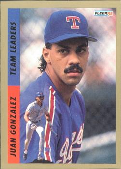 1993 Fleer - Team Leaders (Series One American League) #8 Juan Gonzalez Front