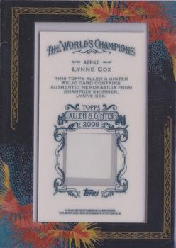 2009 Topps Allen & Ginter - Autographs #AGA-LC Lynne Cox Back