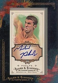 2009 Topps Allen & Ginter - Autographs #AGA-MP6 Michael Phelps Front