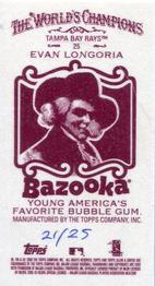 2009 Topps Allen & Ginter - Mini Bazooka #25 Evan Longoria Back