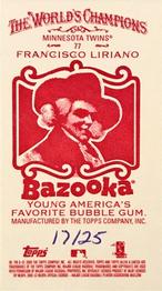 2009 Topps Allen & Ginter - Mini Bazooka #77 Francisco Liriano Back