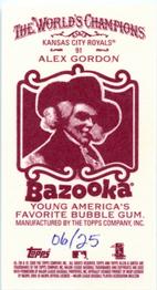 2009 Topps Allen & Ginter - Mini Bazooka #91 Alex Gordon Back