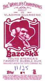 2009 Topps Allen & Ginter - Mini Bazooka #275 Vladimir Guerrero Back