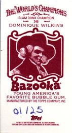 2009 Topps Allen & Ginter - Mini Bazooka #346 Dominique Wilkins Back