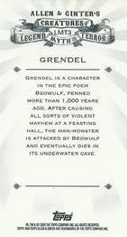 2009 Topps Allen & Ginter - Mini Creatures of Legend, Myth and Terror #LMT3 Grendel Back