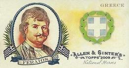 2009 Topps Allen & Ginter - Mini National Heroes #NH4 Rigas Feraios Front