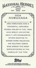 2009 Topps Allen & Ginter - Mini National Heroes #NH23 Oda Nobunaga Back