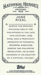 2009 Topps Allen & Ginter - Mini National Heroes #NH26 Jose Rizal Back