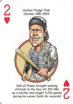 2020 Hero Decks Chicago White Sox South Side Edition Baseball Heroes Playing Cards #2♥ Carlton Fisk Front