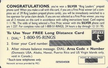 1995 Stadium Club - Phone Cards Silver #NNO 1993 All-Star Game Back
