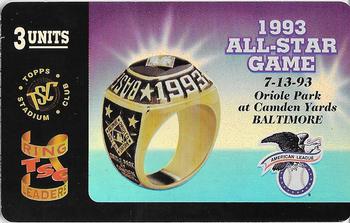 1995 Stadium Club - Phone Cards Silver #NNO 1993 All-Star Game Front