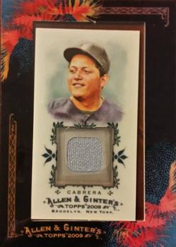 2009 Topps Allen & Ginter - Relics #AGR-MCA Miguel Cabrera Front