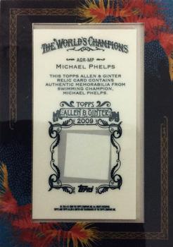2009 Topps Allen & Ginter - Relics #AGR-MP Michael Phelps Back