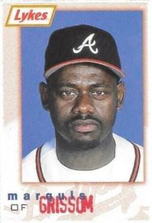 1995 Lykes Atlanta Braves Perforated #NNO Marquis Grissom Front