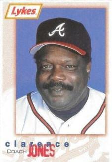 1995 Lykes Atlanta Braves Perforated #NNO Clarence Jones Front