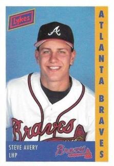 1993 Lykes Atlanta Braves Perforated #NNO Steve Avery Front
