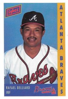 1993 Lykes Atlanta Braves Perforated #NNO Rafael Belliard Front