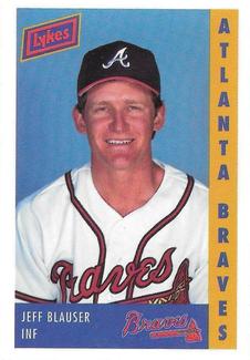 1993 Lykes Atlanta Braves Perforated #NNO Jeff Blauser Front