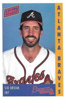 1993 Lykes Atlanta Braves Perforated #NNO Sid Bream Front