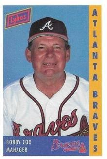 1993 Lykes Atlanta Braves Perforated #NNO Bobby Cox Front