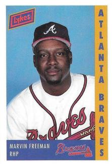 1993 Lykes Atlanta Braves Perforated #NNO Marvin Freeman Front