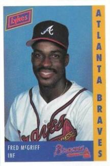 1993 Lykes Atlanta Braves Perforated #NNO Fred McGriff Front