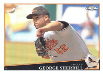 2009 Topps Chrome - Refractors #28 George Sherrill Front