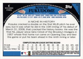 2009 Topps Chrome - Refractors #42 Kosuke Fukudome Back