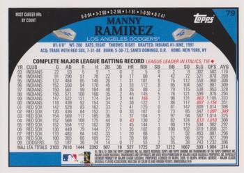 2009 Topps Chrome - Refractors #79 Manny Ramirez Back
