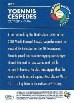2009 Topps Chrome - World Baseball Classic #W11 Yoenis Cespedes Back