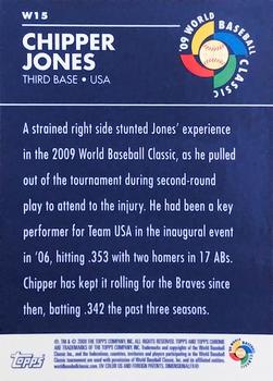 2009 Topps Chrome - World Baseball Classic #W15 Chipper Jones Back