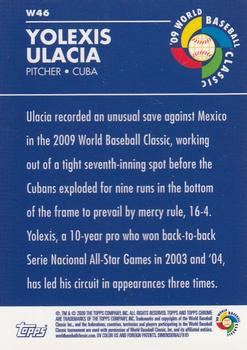 2009 Topps Chrome - World Baseball Classic #W46 Yolexis Ulacia Back