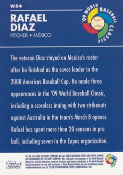 2009 Topps Chrome - World Baseball Classic #W54 Rafael Diaz Back