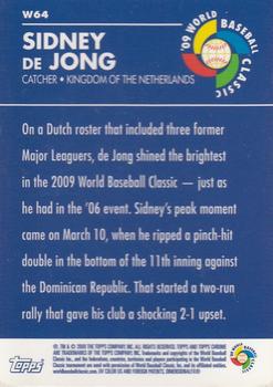 2009 Topps Chrome - World Baseball Classic #W64 Sidney de Jong Back