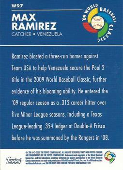 2009 Topps Chrome - World Baseball Classic #W97 Max Ramirez Back