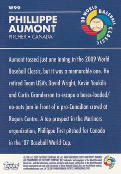 2009 Topps Chrome - World Baseball Classic #W99 Phillippe Aumont Back