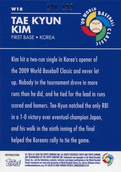 2009 Topps Chrome - World Baseball Classic Blue Refractors #W18 Tae Kyun Kim Back