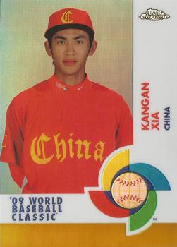 2009 Topps Chrome - World Baseball Classic Gold Refractors #W80 Kangan Xia Front