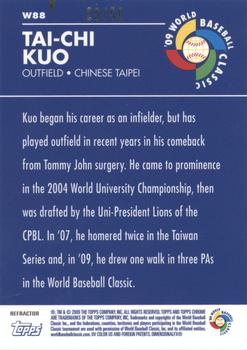 2009 Topps Chrome - World Baseball Classic Gold Refractors #W88 Tai-Chi Kuo Back