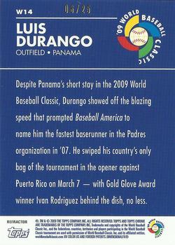 2009 Topps Chrome - World Baseball Classic Red Refractors #W14 Luis Durango Back