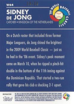 2009 Topps Chrome - World Baseball Classic Red Refractors #W64 Sidney de Jong Back