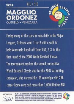 2009 Topps Chrome - World Baseball Classic Red Refractors #W75 Magglio Ordonez Back