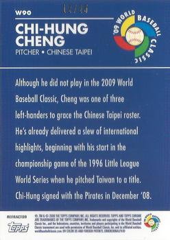 2009 Topps Chrome - World Baseball Classic Red Refractors #W90 Chi-Hung Cheng Back