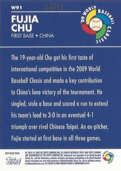 2009 Topps Chrome - World Baseball Classic Red Refractors #W91 Fujia Chu Back
