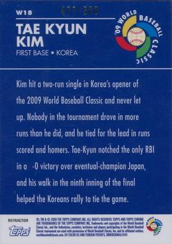 2009 Topps Chrome - World Baseball Classic Refractors #W18 Tae Kyun Kim Back