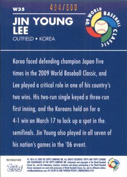 2009 Topps Chrome - World Baseball Classic Refractors #W35 Jin Young Lee Back